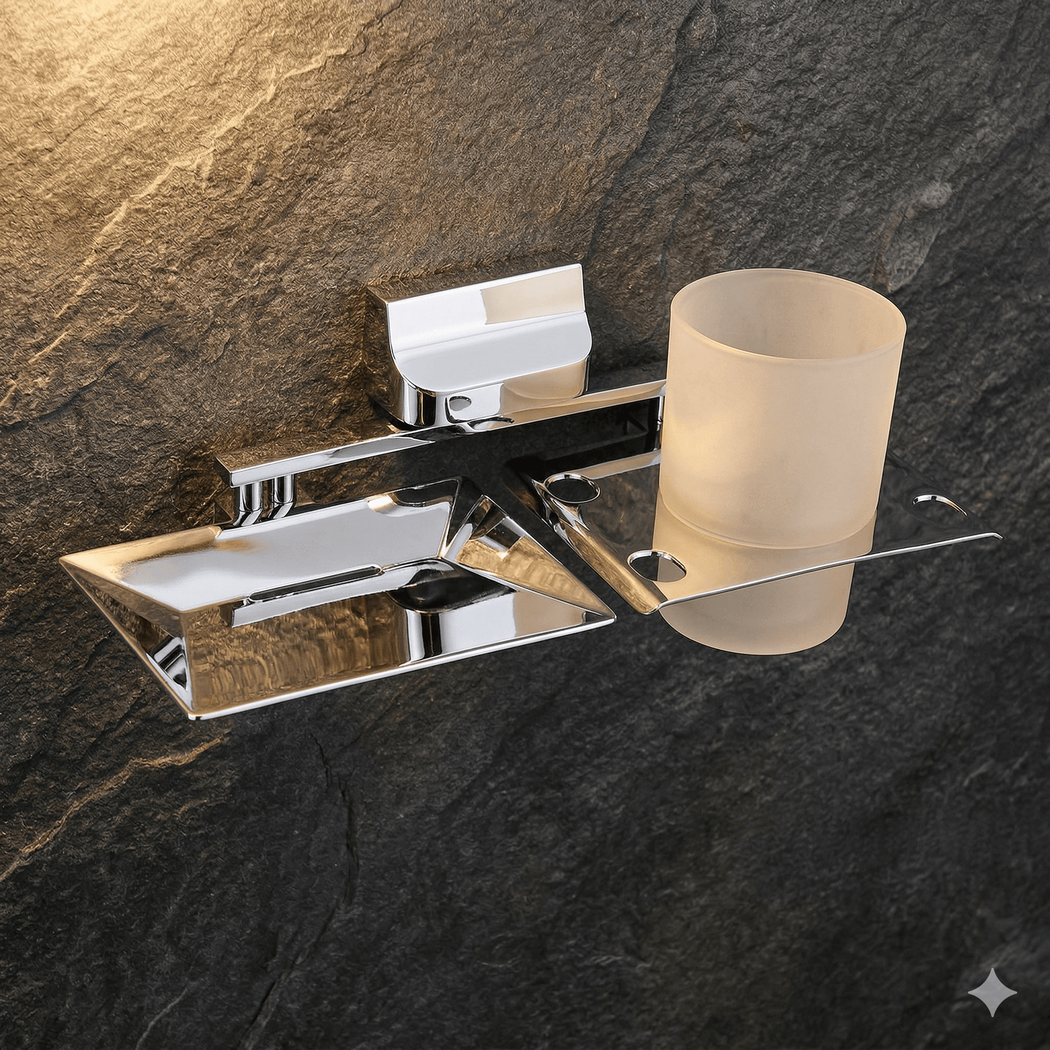 EISEN Soap with Tumbler Holder — Model MN-08, premium stainless steel bathroom accessory