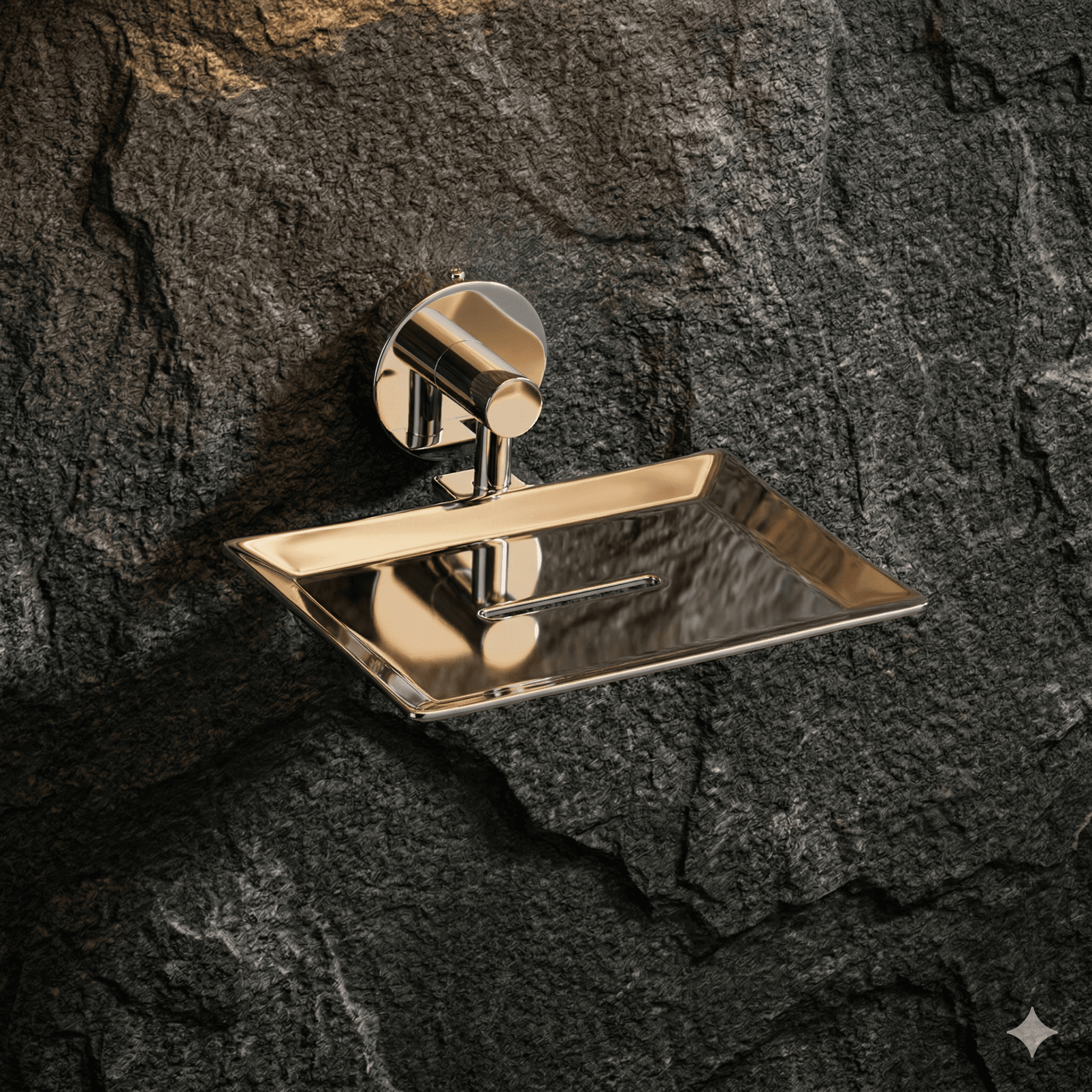 EISEN Single Soapdish — Model OP-02, premium stainless steel bathroom accessory
